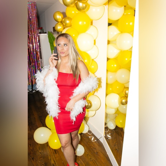 bebe Red Backless Dress - Picture 9 of 12